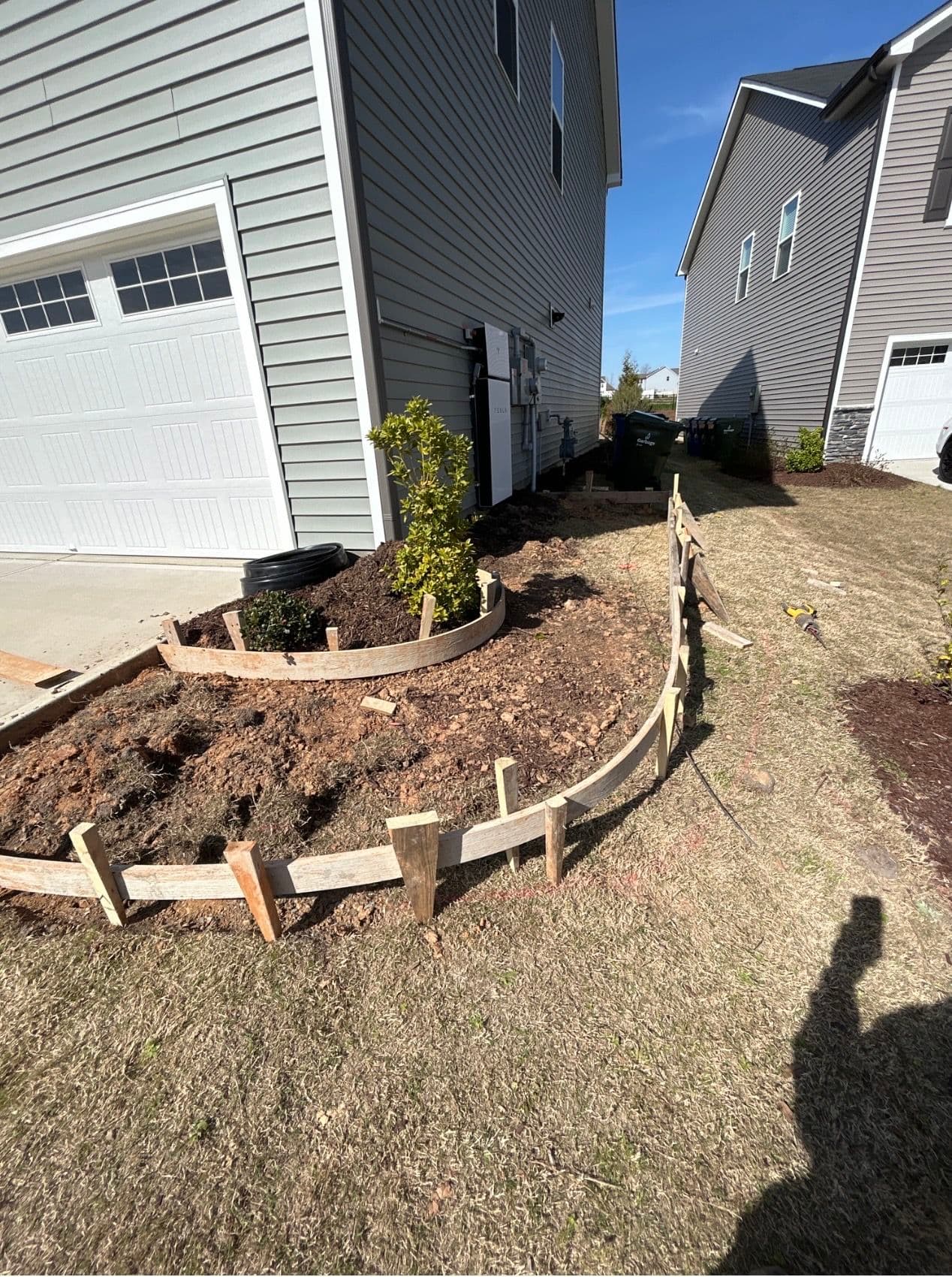 Custom Gemstone Patio, Stone Bench and Concrete Walkway Build image