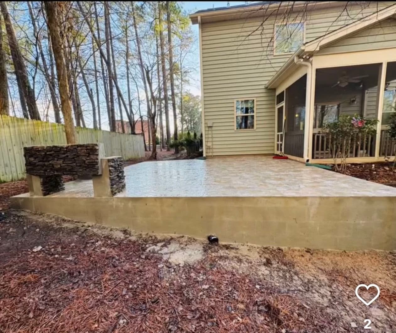 Gallery photos for From Raw Dirt to a Stunning Stone Patio with Custom Bench: Image #8