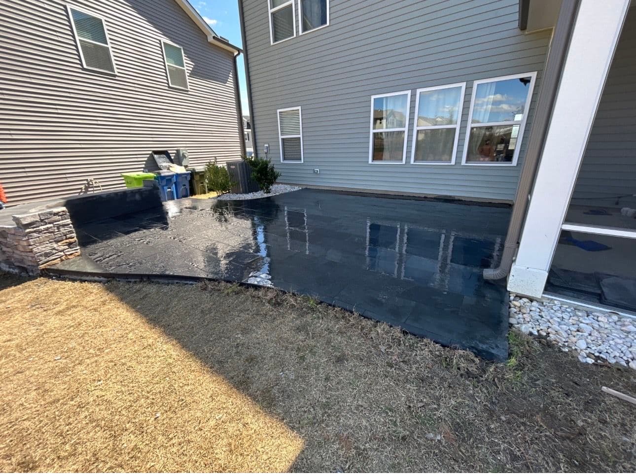 Gallery photos for Custom Gemstone Patio, Stone Bench and Concrete Walkway Build: Image #8