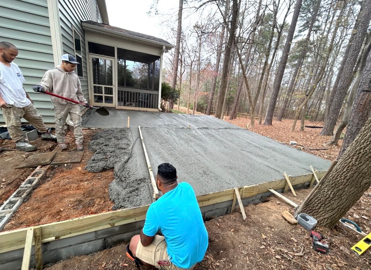 Gallery photos for From Raw Dirt to a Stunning Stone Patio with Custom Bench: Image #2