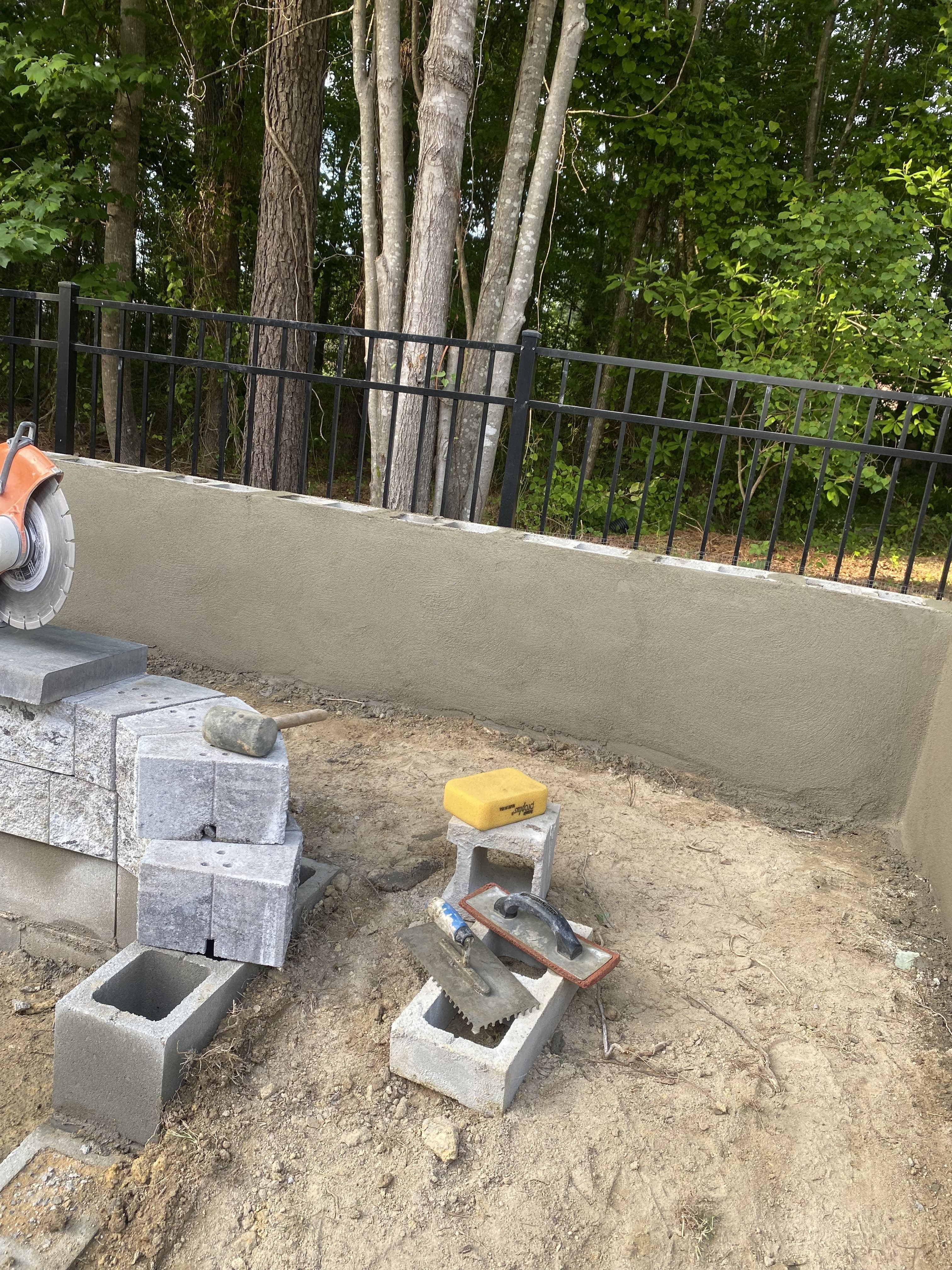 Project Custom Stone Garden Bed Build with Dedicated Herb and Vegetable Planting Spaces image