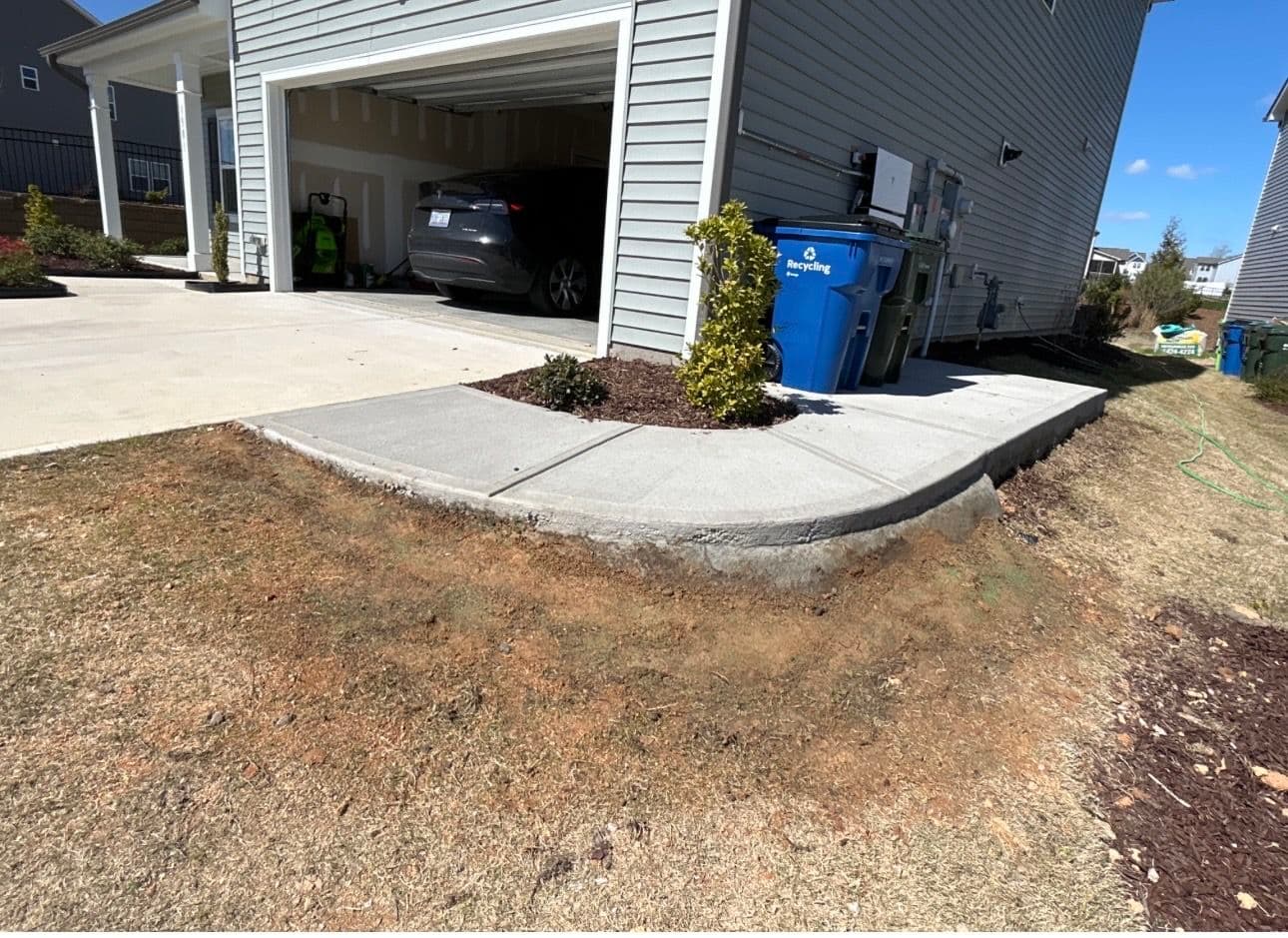 Gallery photos for Custom Gemstone Patio, Stone Bench and Concrete Walkway Build: Image #2