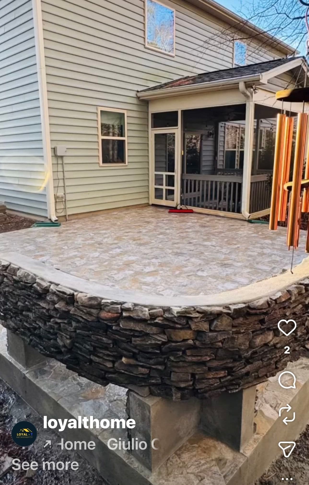 Gallery photos for From Raw Dirt to a Stunning Stone Patio with Custom Bench: Image #6
