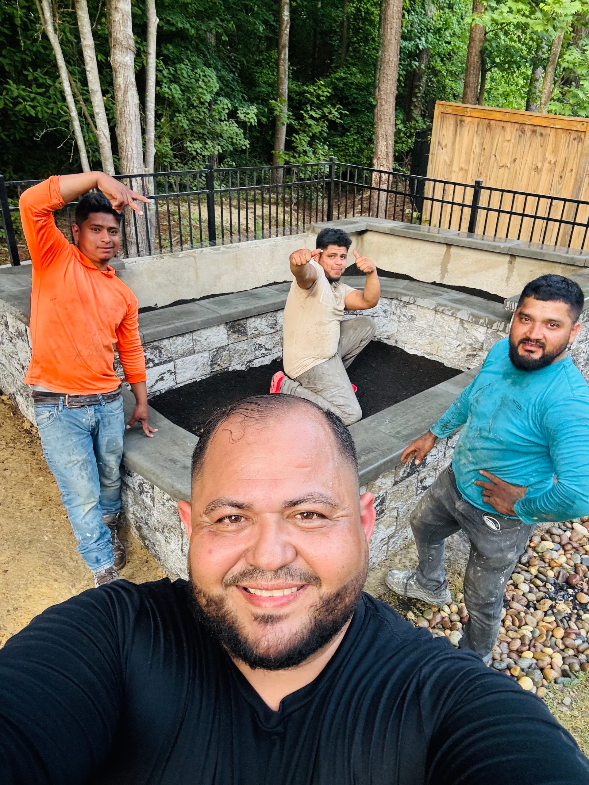 Gallery photos for Custom Stone Garden Bed Build with Dedicated Herb and Vegetable Planting Spaces: Image #6