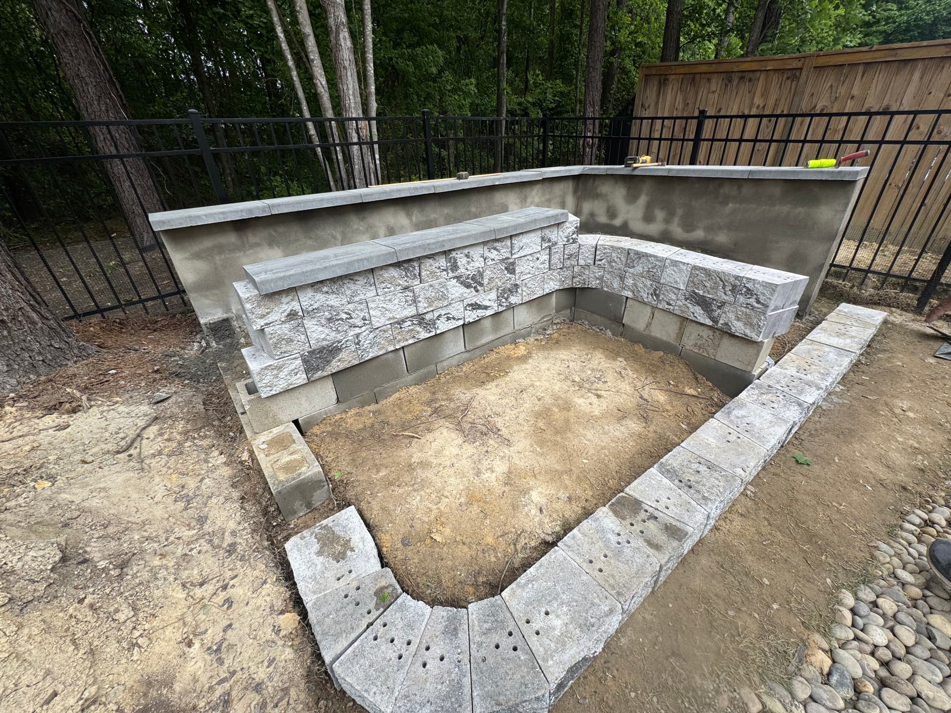 Gallery photos for Custom Stone Garden Bed Build with Dedicated Herb and Vegetable Planting Spaces: Image #2