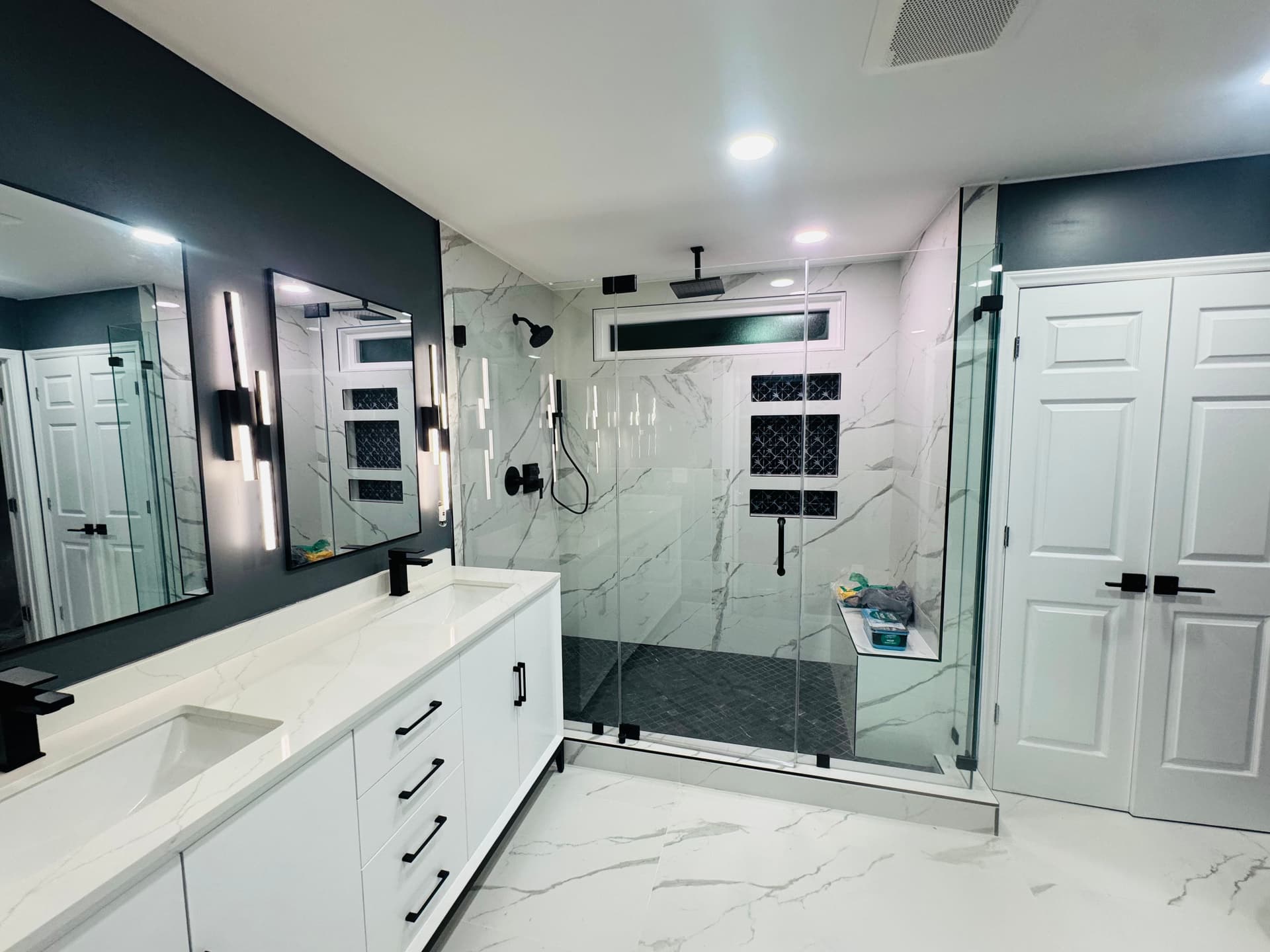 Gallery photos for Master Bath and Closet Renovation with Custom Tile and Built-In Storage: Image #1